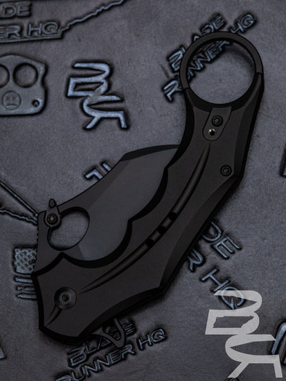CIVIVI Incisor II Karambit Button Lock Knife Black Alum (2.02" Black) C16016B-1