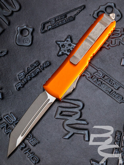 Microtech UTX-85 Tanto T/E OTF Automatic Knife Orange (3.13" Apocalyptic)