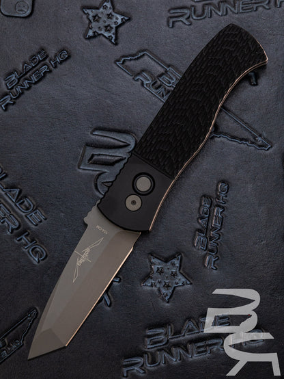 Pro-Tech Emerson CQC-7 Tanto Automatic Knife Black Jigged (3.25" Bead Blast)