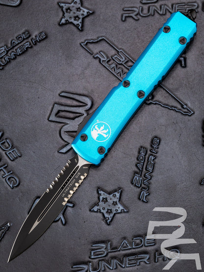 Microtech Ultratech D/E Turquoise Partial Serrated 122-2 TQ