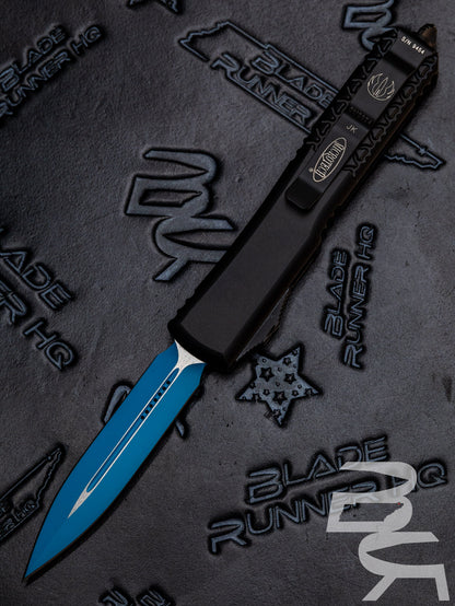 Microtech Ultratech Jedi Knight OTF Knife Black (3.4" Blue) 122-1JK