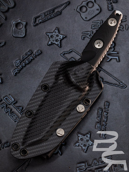 Microtech 93M-10 Socom Alpha Mini Warcom Fixed Blade Knife 3.72" Stonewashed Wharncliffe Blade, G10 Handles, Kydex Sheath