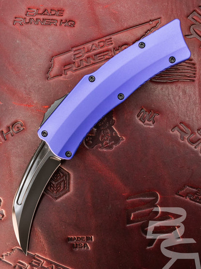 Heretic Knives Roc - Purple Handle, S/E Curved DLC Blade H060-6A-PU