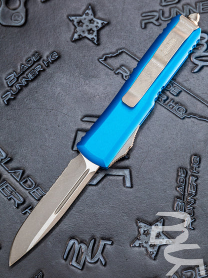 Microtech 231-11APBL UTX-85 S/E - Blue Handle - Apocalyptic Blade