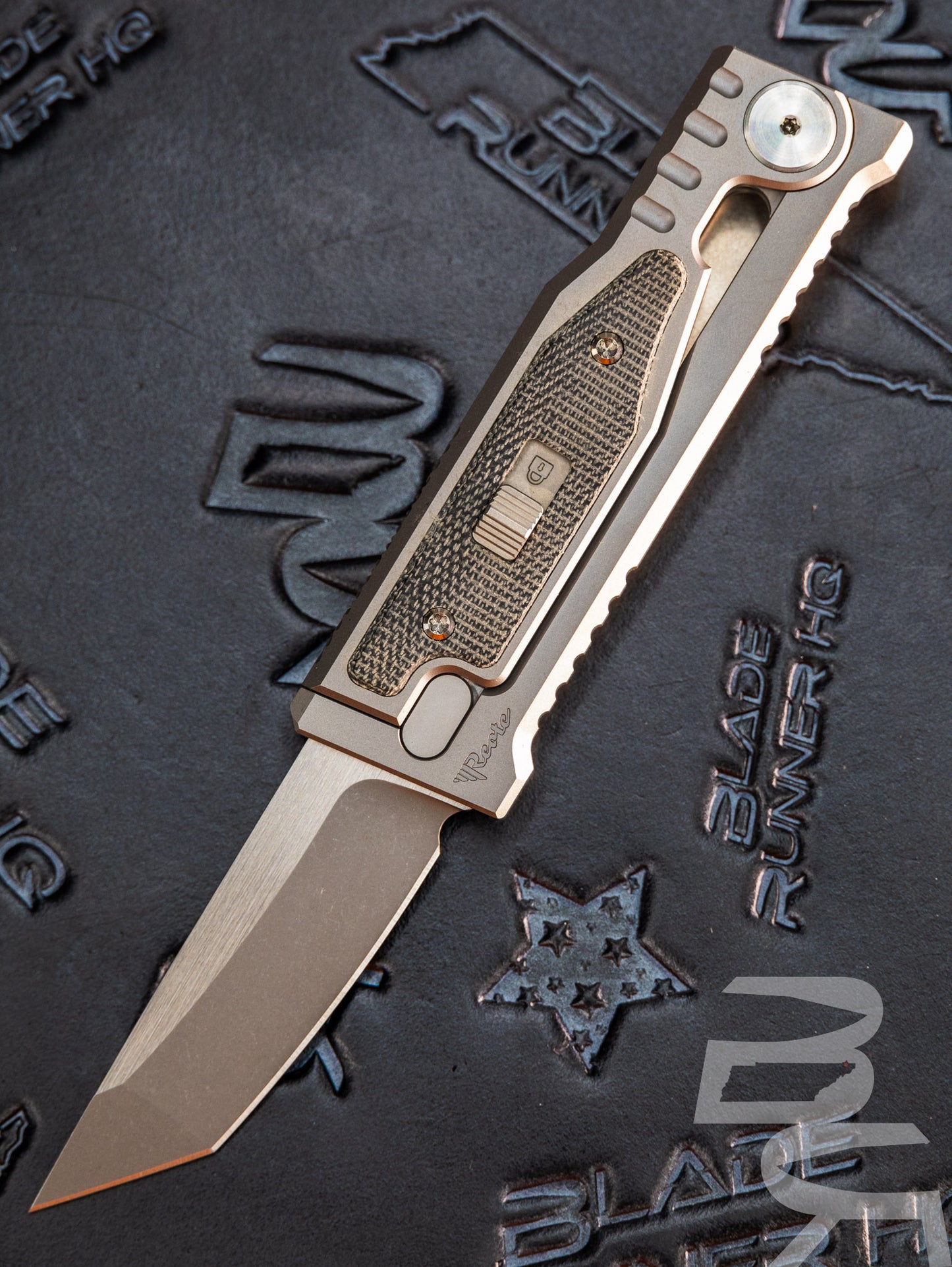 REATE EXO-MINI POCKET KNIFE BLACK MICARTA INLAY HANDLE CPM-3V TANTO BLADE