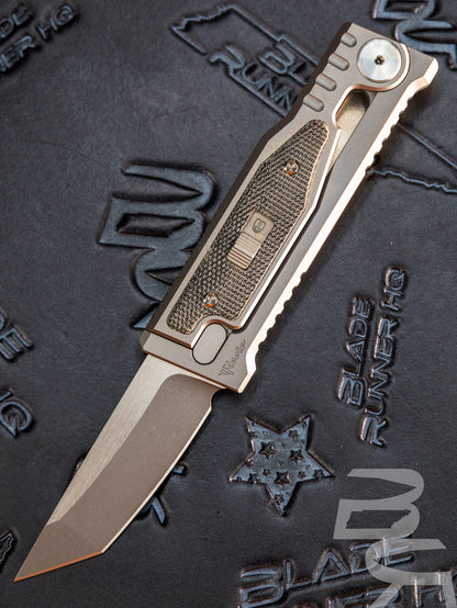REATE EXO-MINI POCKET KNIFE BLACK MICARTA INLAY HANDLE CPM-3V TANTO BLADE