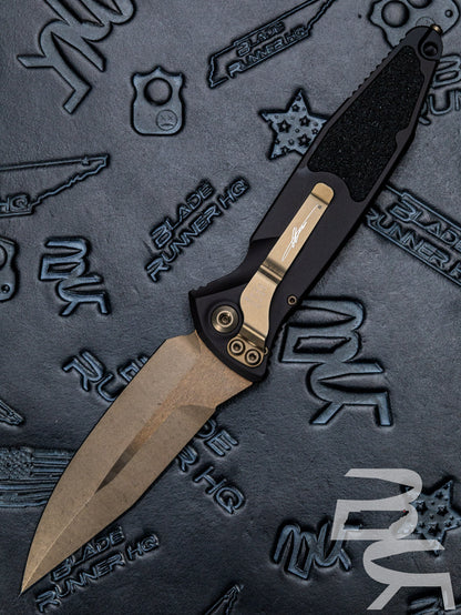Pre Owned Microtech 160A-13SS SOCOM Elite S/E - Black Handle - Bronze Blade & Hardware See Pics