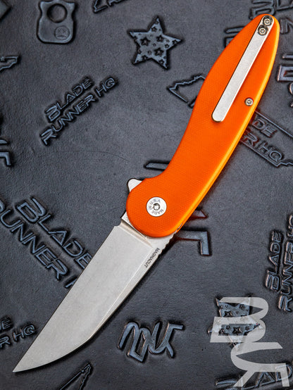 American Blade Works MODEL 1 V6 Wharncliffe Magnacut BLADE Orange G10