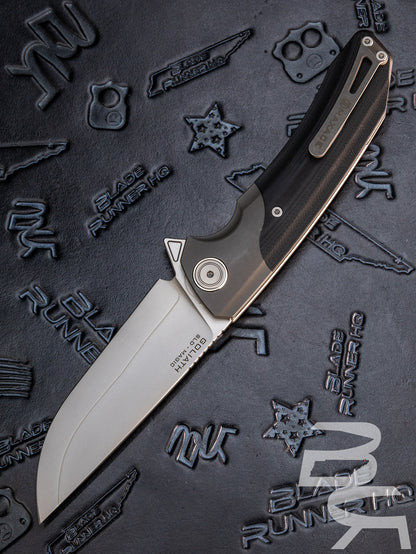 MAXACE GOLIATH FOLDING KNIFE BLACK G10 HANDLE SLD-MAGIC PLAIN EDGE M07B