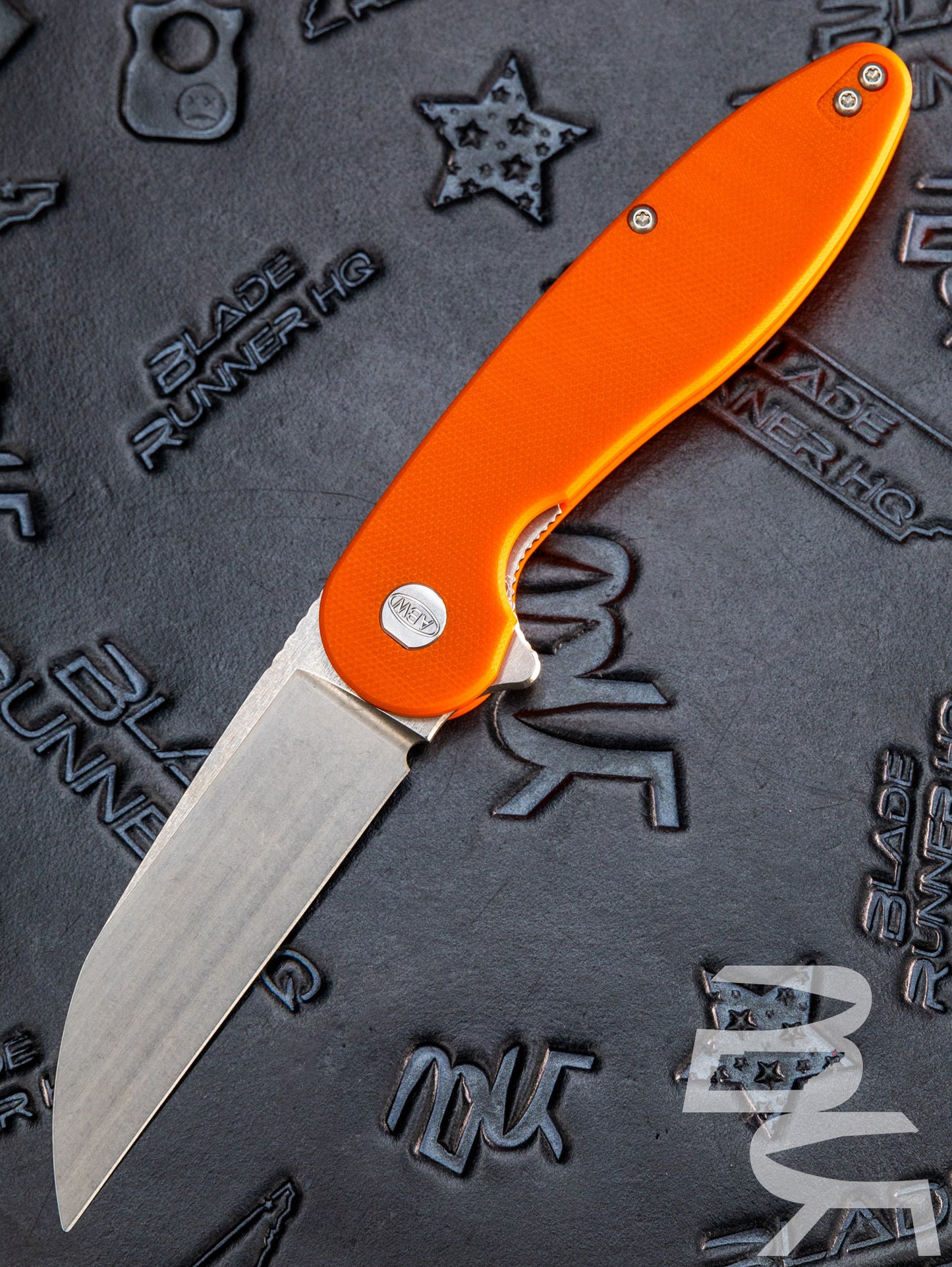 American Blade Works MODEL 1 V6 Wharncliffe Magnacut BLADE Orange G10