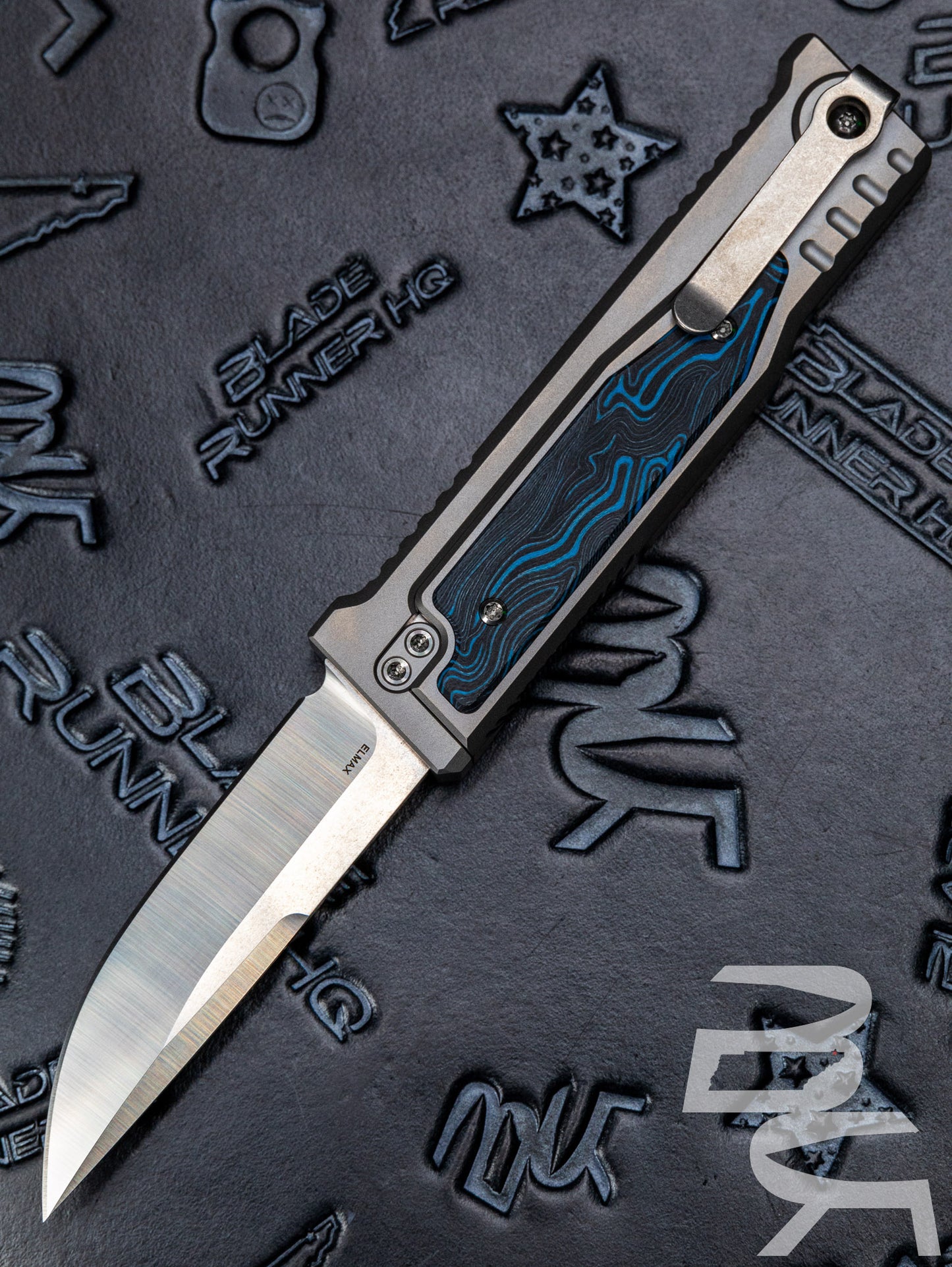 REATE EXO-M G10 BLACK/WHITE OTF KNIFE TITANIUM 2.95" DROP POINT SATIN