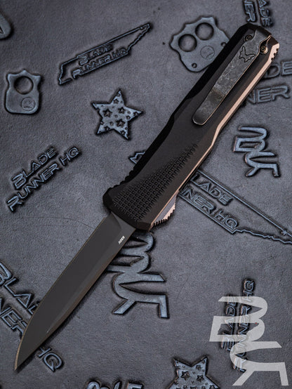 Pre Owned Benchmade 4600DLC Phaeton D/A OTF Automatic Knife Black (3.45" Black DLC)