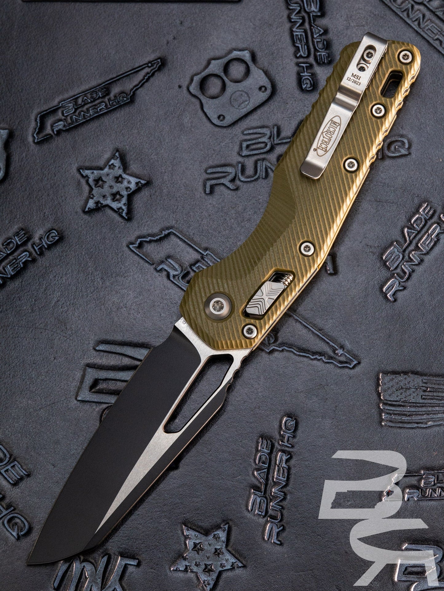 Microtech MSI S/E Fluted G-10 OD Green Standard 210-1 FLGTOD