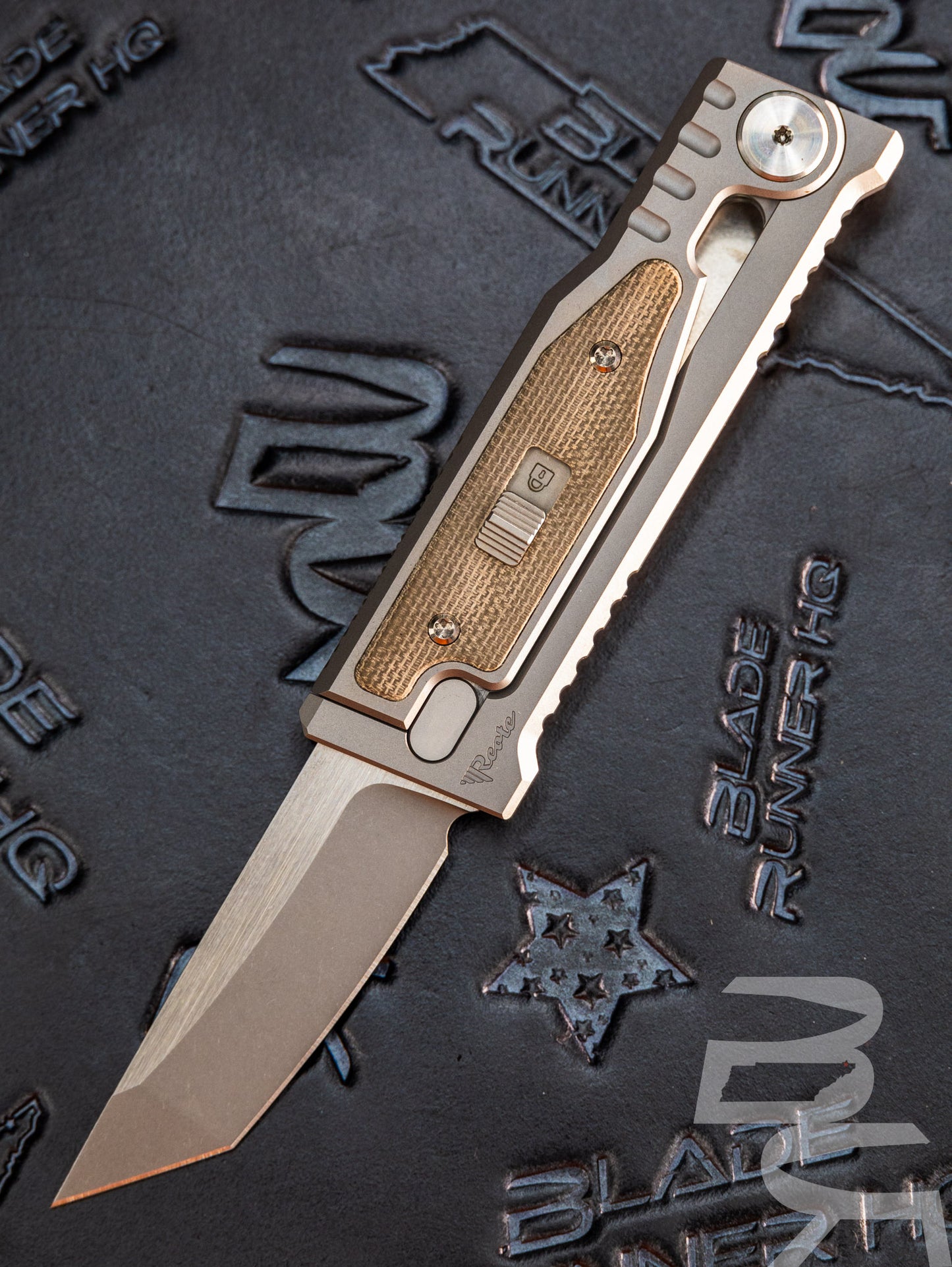 REATE EXO-MINI POCKET KNIFE GREEN MICARTA INLAY HANDLE CPM-3V TANTO BLADE