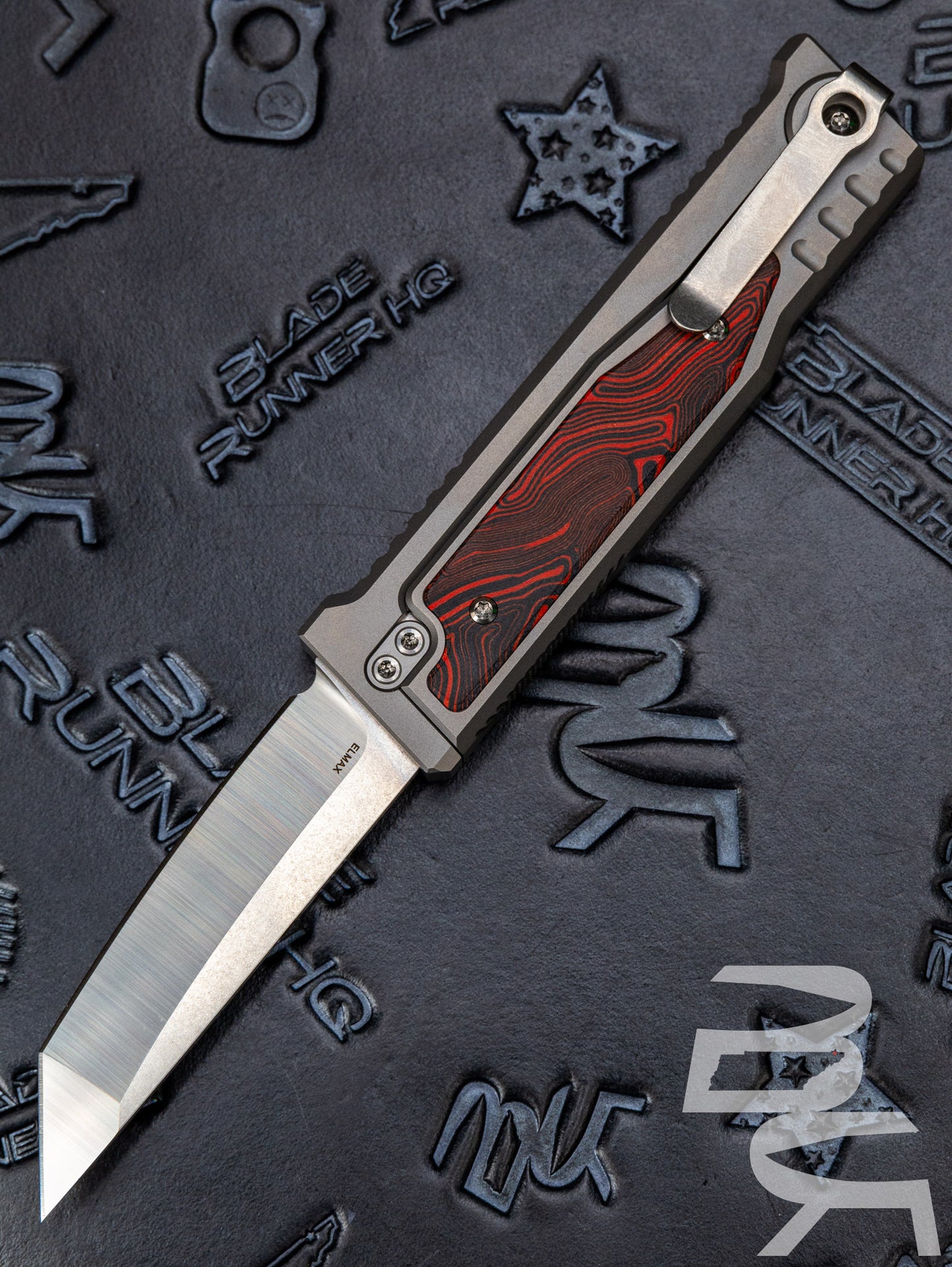 REATE EXO-M G10 RED/BLACK OTF KNIFE TITANIUM 2.95" TANTO SATIN
