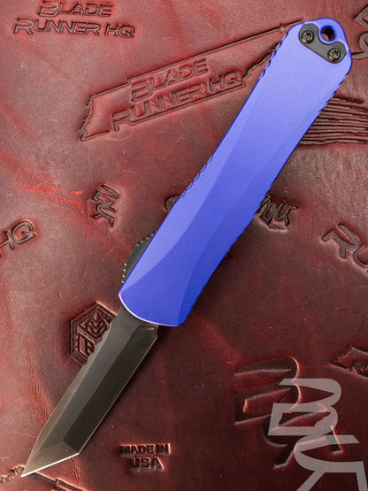Heretic Knives Manticore E DLC TANTO, Purple Handle, Black Hardware H027-6A-PU