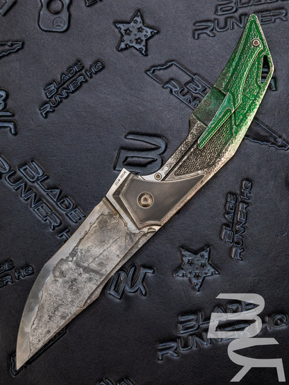 Pre Owned Bondarenko Customized CKF Custom Knife Factory Justice 2.0 Relic Style Acid Etched Factory 1 Off
