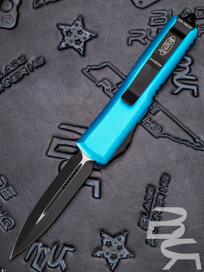 Microtech 232-1 TQ UTX-85 D/E - Turquoise Handle - Black Blade