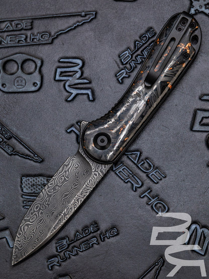 CIVIVI Elementum Liner Lock Knife Copper Shred Carbon Fiber (2.9" Damascus)