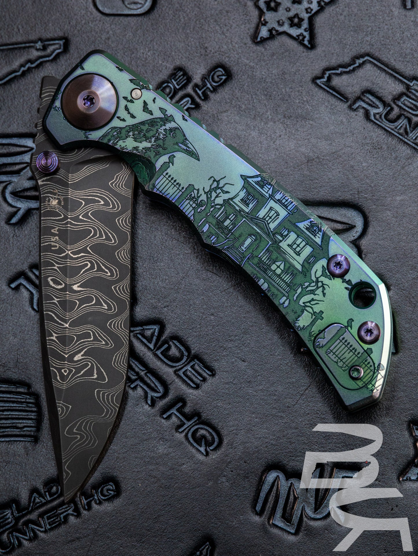 Pre Owned Spartan SHF Damascus Haunted House Halloween Knife 2023