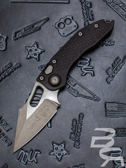 Microtech Stitch Automatic Knife Black (3.75" Apocalyptic) 169-10AP
