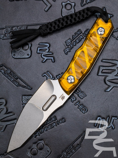 CIVIVI Propugnator Fixed Blade Knife Yellow Ultem (4.1" Stonewash) C23002-3