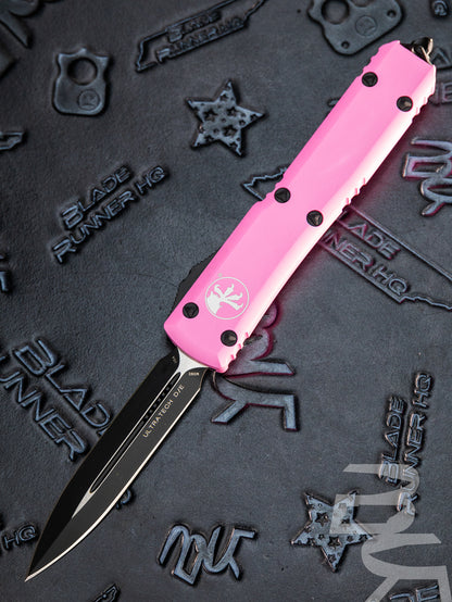 Microtech Ultratech D/E OTF Automatic Knife Pink (3.4" Black) 122-1BPK