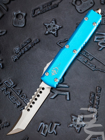 Microtech Ultratech Hellhound Tanto OTF Auto Knife Blue (3.4" Stonewash)