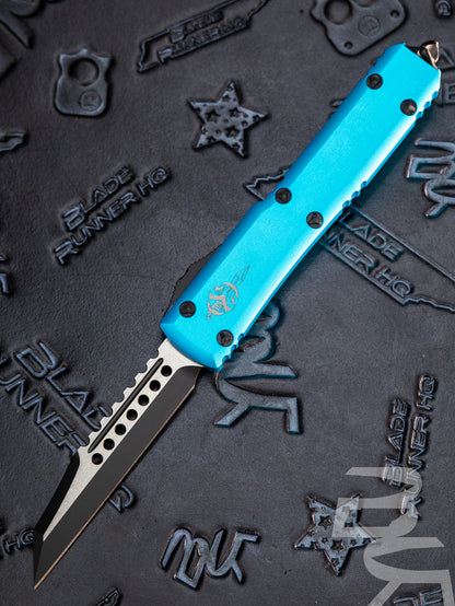 Microtech 119W-1TQS Ultratech Warhound - Turquoise Handle - Black Blade - Signature Series