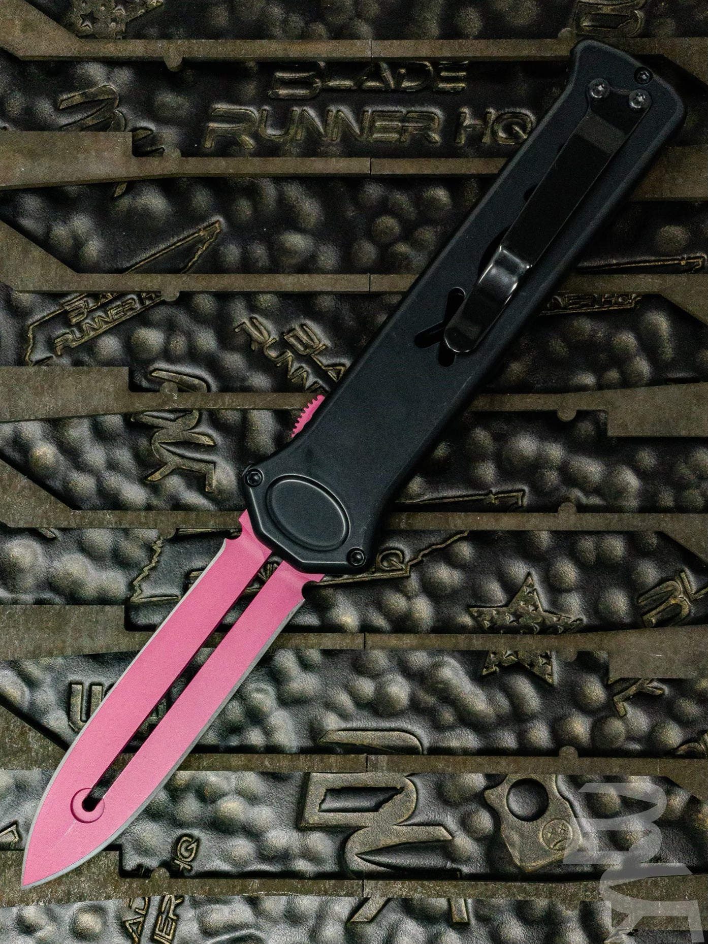 Paragon Para X OTF D/E Automatic Knife Black XOX (3.5" Pink)