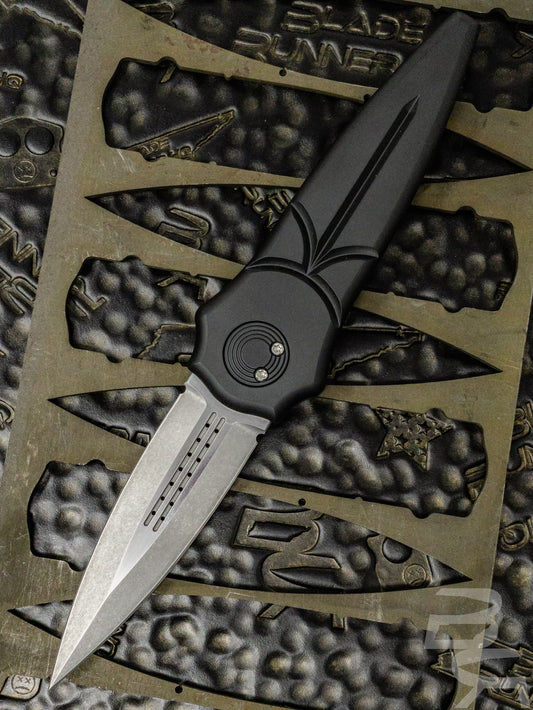 Paragon Warlock-X (Gen2) Starburst Folding Knife Black Aluminum (3.9" Stonewash)
